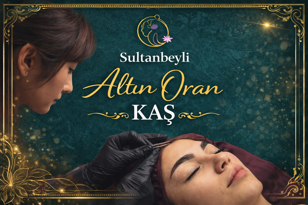 Sultanbeyli altın oran kaş uygulaması sırasında profesyonel kaş tasarımı işlemi